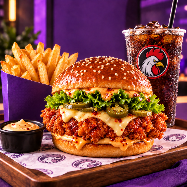 Spicy Chicken Burger Meal